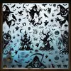 Decoraciones para Fiesta de Halloween Transfronterizas Cabeza de Calabaza de Horror Parca Pegatinas de Vidrio Fantasma Cuervo Murciélago Pegatinas Estáticas