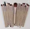 Conjunto Completo de 20 Pincéis de Maquiagem, Múltiplas Cores Opcionais, Pincéis Cosméticos Profissionais para Rosto e Olhos