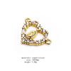 Conector de Pulsera con Dijes de Diosa de Circonita Microincrustada Corazón Accesorios para Hacer Pulseras DIY