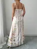 Vestido de Moda Femenino con Tirantes Finos sin Mangas con Elegante y Hermoso Estampado Floral, Fuente Transfronteriza Europea y Americana