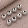 Contas de Ouro Cobre Banhado a Ouro Fosco Contas Redondas Contas Soltas Pulseira de Pérolas Feita à Mão DIY Colar Contas Espaçadoras Acessórios de Joias