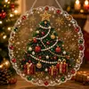 Árvore de Natal Mais Vendida Transfronteiriça Pintura de Diamante 5D Pingente de Acrílico Presente de Natal Decoração Suspensa Artesanato em Acrílico