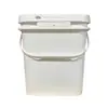 Cubo de Plástico Cuadrado de 12 Litros con Tapa, Cubo Fácil de Abrir para Comida de Perro Mascota, Cubo de Embalaje, Cubo para Gránulos, Cubo para Cebo de Pez, Cubo para Gránulos