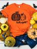 Calabaza Estilo Años 90 Lindo Casual para Damas Halloween Acción de Gracias Camiseta Gráfica de Verano para Mujer Ropa