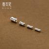 Plata de ley S925 moda viajero hilo texturizado tubo cuerda trenzada a mano carcasa geométrica DIY hilo de mano accesorios de cuentas sueltas S0612
