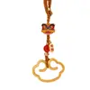 Llavero de Coche Colgante Atrae-Riqueza Versátil Chapado en Oro Patrón de Nube Antigua Colgador de Llaves Decoración Accesorio para Bolso de Teléfono Móvil Tendencia Nacional
