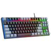 Dazzle Silver Fox K10 teclado USB con cable de 87 teclas, teclas de doble color, teclado para juegos, escritorio, portátil, transfronterizo
