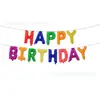 Decoração de Festa de Aniversário Balão de Letra de Aniversário de 16 Polegadas FELIZ ANIVERSÁRIO Conjunto de Balões de Letra de Aniversário