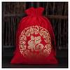 Bolsa de Dulces de Boda Brocado Bolsa de Dulces de Boda Bolsa Roja de la Suerte Bolsa de Regalo Bolsa de Huevos de Boda Caja de Dulces de Boda Cuadrada