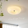 Lámpara de Techo de Pudín Retro Medieval para Dormitorio Estilo Crema de Vidrio Lámpara Creativa para Balcón Vestidor Entrada Pasillo de Entrada