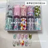 Nuevo Papel Calcomanía para Arte de Uñas Japonés Mariposas Flores Letras en Inglés Periódico Cielo Estrellado Pegatinas 10 Estilos Cada Caja Papel Impreso