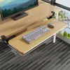 Bandeja para Teclado Debajo del Escritorio Sin Taladro Tablero de Extensión de Escritorio de Oficina Cajón de Almacenamiento para Ratón de Computadora Carril Deslizante Soporte de Clip