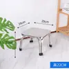 Taburete de Acero Inoxidable Espesor 304 para Taller de Fábrica, Taburetes Altos y Bajos Simples Modernos para Comedor de Restaurante, Almacenamiento, Taburetes Cuadrados y Redondos para Uso Doméstico
