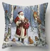 Suministradas directamente por el fabricante, fundas de almohada decorativas navideñas hechas a medida, producto popular transfronterizo, cojines decorativos transpirables y cómodos para la sala de estar