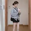 2025 Nuevo Otoño e Invierno Estilo Coreano Cuello Redondo Cárdigan de Punto de Botonadura Simple para Mujer Suéter Holgado y Versátil Chaqueta Top