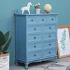 Gabinete de Almacenamiento Estilo Americano de Madera Maciza, Gabinete Pequeño para Sala de Estar y Dormitorio, Cómoda Ancha, Gabinete Lateral Estrecho para Uso Doméstico