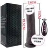 Volume de Corrida Imperador Romano Haste Falsa Pênis Silicone Controle Remoto Sem Fio Aquecimento Telescópico Simulação Vibrador Produtos para Adultos