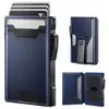 Portatarjetas RFID Metálico Antirrobo Personalizado para Exportación para Hombres, Estuche para Tarjetas de Alta Gama con Gran Capacidad y Múltiples Ranuras, Cartera para Hombres