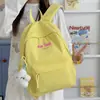 Bolsa escolar feminina com senso de design japonês, versão coreana para mulheres, mochila simples, casual, versátil, para estudantes do ensino médio, estudantes do ensino fundamental, bolsa de ombro dupla, homens