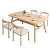 Mesa de comedor para apartamento de hogar pequeño moderna simple habitación de alquiler con mesa de comedor rectangular simple nórdica y combinación de sillas
