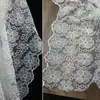 Encaje de gloria de la mañana de albaricoque francés bordado de malla degradado translúcido vestido de noche bordado falda de vestido de boda tela para ropa