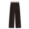 Ropa para mujeres de mediana edad y mayores, pantalones casuales para mamá, pantalones largos rectos holgados, cintura elástica, talla grande, Primavera/Otoño 2026, pantalones para mujeres de mediana edad