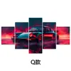 2025 Amazon Estilo Cyberpunk Americano Carro Musculoso Pintura Decorativa Sala de Estar Sofá Fundo Mural Pintura Pendurada