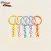 Llavero Redondo Lacado de Color Caramelo Engrosado con Cierre de Langosta DIY para Bolso Funda de Audífonos Accesorios para Llaveros Joyería
