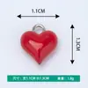 Joyas Creativas Accesorios DIY Nuevo Colgante Individual Corazón Rojo Corazón Durazno Aceite Goteando Collar Pulsera Colgante Colgante Venta al por Mayor