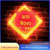 Feliz Ano Novo Luz Decorativa para Shopping Luz de Feriado para Criar Atmosfera Luz para Layout de Quarto Luz para Pendurar na Janela Quadrado Luminoso