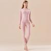 Estilo Pareja 2025 10A Antibacteriano Jengibre Engrosado Cepillado Térmico Juego de Ropa Interior Unisex Rayas Horizontales Adelgazante