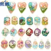 Accesorios para Joyería DIY Estilo Chanel Pequeños Transfronterizos, Joyería DIY Hecha a Mano con Flor Ovalada, Accesorios para Joyería DIY de Aleación Esmaltada
