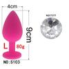 Tapón anal de silicona rosa pequeño, mediano y grande. Tapón anal de diamante, suministros para adultos, juguetes.