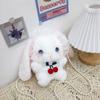 Bolsa de Muñeca Corazón de Conejo Lolita Estilo Japonés Caricatura Linda Bolsa de Peluche de Moda Bolso de Hombro Cruzado para Viaje