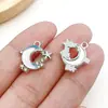 Sal Marina Aleación Azul Corazón Mariposa Luna Pentagrama Colgante DIY Pulsera Hecha a Mano Collar Accesorios de Joyería