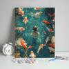 Rizhao Jinshan pintura al óleo digital DIY paisaje sanación pintado a mano paisaje colorido pintura al óleo sala de estar dormitorio pintura decorativa