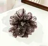 Goma para el pelo de Malla con Lazo de Pedrería para Mujer Estilo Lujo Ligero de Alta Gama Goma para el Cabello Cola de Caballo Baja Moño Accesorio para el Cabello Cuerda para el Cabello