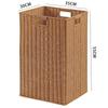 Cesta de Almacenamiento, Cesta para Ropa Sucia, Cesta de Mimbre Tejido para Ropa Sucia con Tapa, Caja Grande de Almacenamiento para Artículos Varios, Cesta Tejida de Plástico