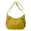 Bolsa de Ombro Casual Feminina Estilo Novo 2026 para Compras, Bolsa Dumpling, Bolsa de Nylon Impermeável, Bolsa Transversal Leve para Viagem