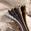Calcetines de mujer de otoño e invierno, populares en Internet, calcetines apilables, calcetines marrones para todo tipo de combinaciones, calcetines vintage de tubo medio para mujer, calcetines de algodón de color liso.