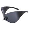 Gafas de sol geniales retrofuturistas de hip hop europeo y americano, gafas de sol deportivas punk