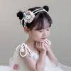 Tiara de Cabelo Infantil, Orelhas de Coelho de Princesa, Acessórios de Cabelo de Orelhas de Gato, Tiaras Dentadas Antiderrapantes para Meninas, Grampos de Cabelo de Renda Fofa, Tiaras de Coroa