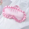 Máscara de Ojos de Encaje de Seda Simulada con Volantes para Viajes al Aire Libre, Siesta, Máscara para Dormir Bloqueadora de Luz, Máscara de Ojos de Estilo Fresco, En Stock para Venta al por Mayor