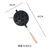 Molde para Takoyaki de 16 Agujeros Plancha para Barbacoa de Nogal Waffle de Huevo Doble Cara Sartén Antiadherente para Parrilla Fabricante de Takoyaki a Gas