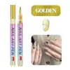 Caneta Graffiti para Nail Art de Novo Produto Transfronteiriça, Caneta de Pintura, Caneta de Contorno para Unhas, Caneta de Flor, Caneta de Cola de Óleo, Caneta de Linha de Gancho, Três em Um Fácil de Colorir