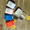 Caja de medicamentos de tres secciones caja de medicamentos portátil caja de medicamentos con notas caja de medicamentos pequeña plegable de 8 celdas caja para piezas de joyería caja transparente almacenamiento