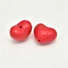Cuentas de Corazón de Acrílico de Color Sólido de 25 mm para Ensartar Hecho a Mano DIY Lanyard para Teléfono Llavero Colgante para Mochila