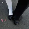 Sapatos Mary Jane femininos de salto francês com fivela dupla para uso diário, pés cansados, novo estilo com bico redondo médio e abertura rasa 2026 Jiubuma sapatos baixos femininos