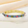 Pulseira Esmaltada com Diamantes Coloridos Vintage, Pulseira Macaron Cravejada com Diamantes Multicor, Fornecimento Direto da Fábrica, Exclusivamente para Vendas Transfronteiriças