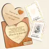 Adorno de madera creativo en forma de corazón, portafotos, decoración de regalo para mamá, tarjeta de felicitación sorpresa con función de mensaje oculto
